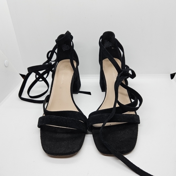 BCBGENERATION Debby Suede Block-Heel Sandals black size 6.5 - Picture 7 of 10
